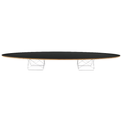 The black Eames Elliptical Table from Herman Miller.