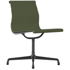 The Eames Graphite Group Side Chair from Herman Miller in dark sepia hopsak fabric.
