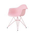 The Eames Molded Plastic Armchair by Herman Miller x HAY in powder pink side shot.