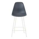 The medium gray shell Eames Molded Plastic Counter Height Stool from Herman Miller with the white base.