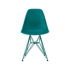 The Eames Molded Plastic Side Chair from Herman Miller, designed by Herman Miller x HAY in mint green front side.