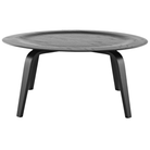 The ebony Eames Molded Plywood Coffee Table from Herman Miller.