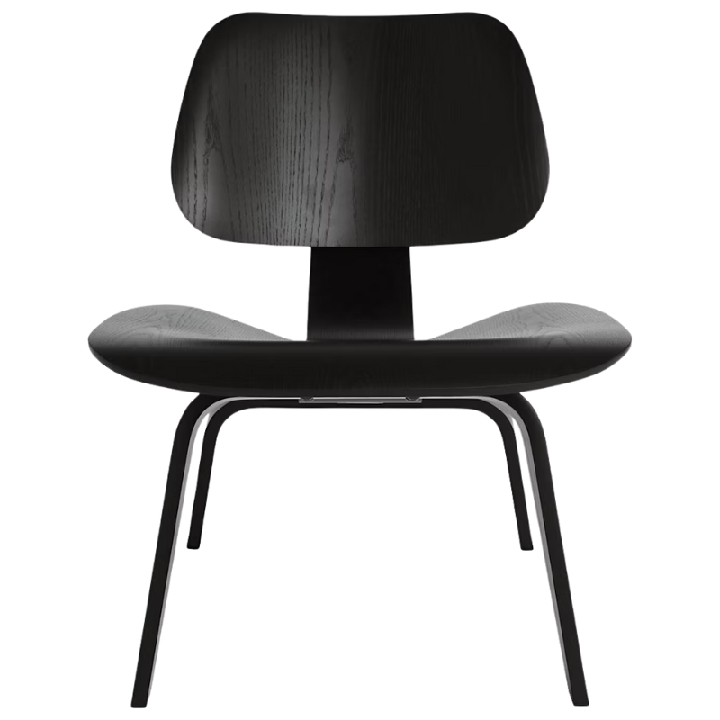 The Ebony Eames Molded Plywood Lounge Chair Wood Base from Herman Miller.