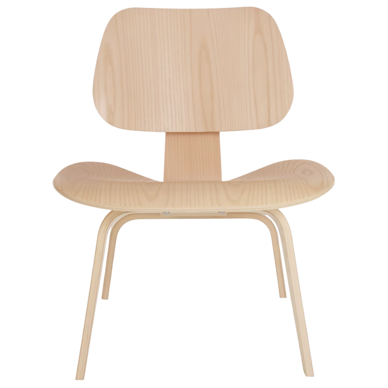 The White Ash Eames Molded Plywood Lounge Chair Wood Base from Herman Miller.