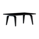The 22 by 36 inch ebony veneer Eames Rectangular Coffee Table.