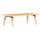 The 22 by 48 inch studio white ash veneer Eames Rectangular Coffee Table.