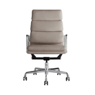 The Eames Soft Pad Executive Chair All Grain Leather Cloud from Herman Miller.