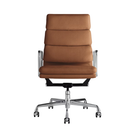 The Eames Soft Pad Executive Chair All Grain Leather Nutmeg from Herman Miller.