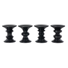 The Eames Turned Stool from Herman Miller in ebony in all the shape options.