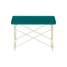 The mint green and powder yellow Eames Wire Base Low Table, Herman Miller x HAY from Herman Miller.