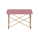 The powder pink and toffee Eames Wire Base Low Table, Herman Miller x HAY from Herman Miller.