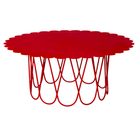 The large vivid red Girard Flower Table from Herman Miller.