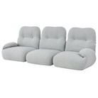 The Luva Three Seater Modular Sofa from Herman Miller with the back extended.