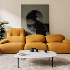 The Luva Three Seater Modular Sofa from Herman Miller in a lounge.