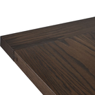 The 75 inch umber on oak Land Dining Table from Herman Miller tabletop.