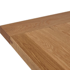 The 75 inch white oak Land Dining Table from Herman Miller tabletop.