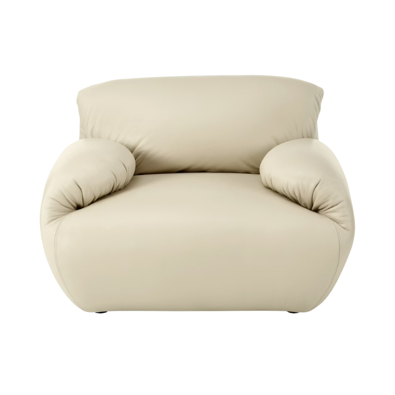 The Leather Luva Modular Armchair Prone Leather Timbre from Herman Miller.