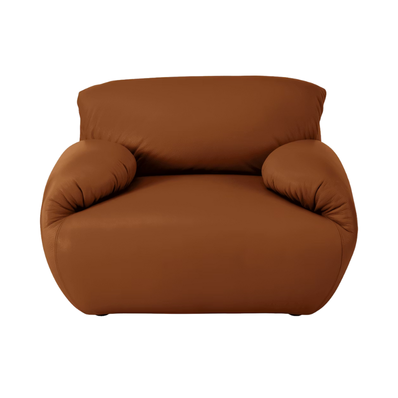 The Leather Luva Modular Chaise Raise Leather Canyon from Herman Miller.