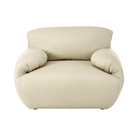 The Leather Luva Modular Armchair Raise Leather Gesso from Herman Miller.