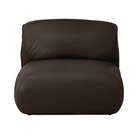 The Leather Luva Modular Armless Chair Prone Leather Java from Herman Miller.