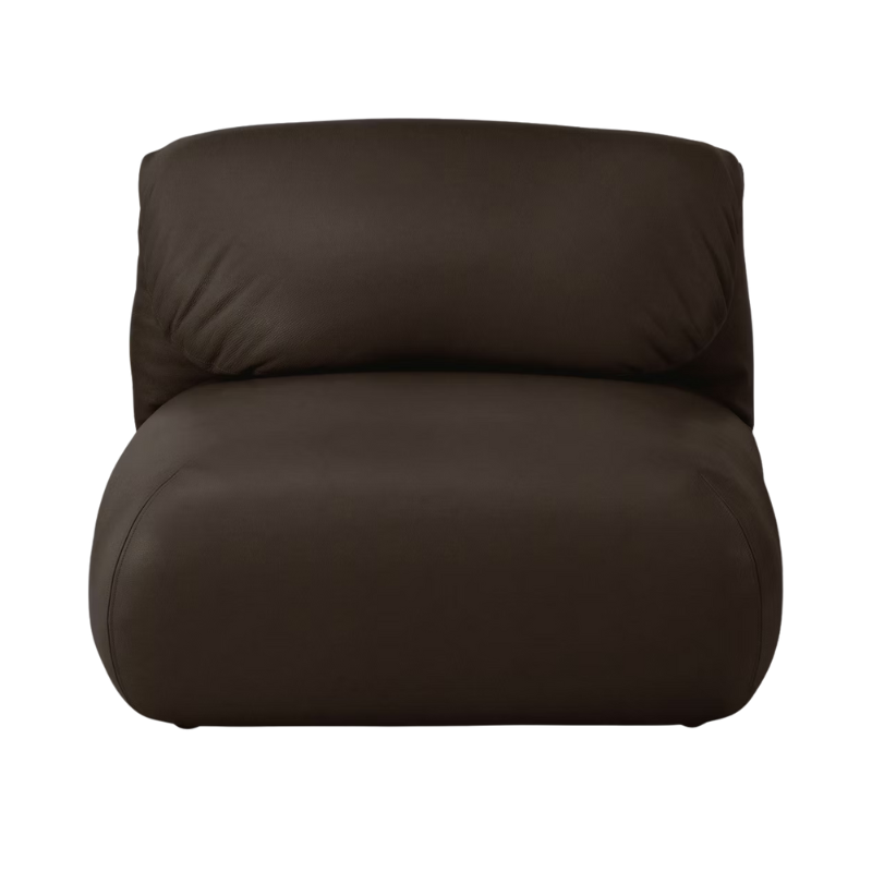 The Leather Luva Modular Armless Chair Raise Leather Bruno from Herman Miller.