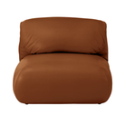 The Leather Luva Modular Armless Chair Raise Leather Canyon from Herman Miller.