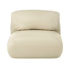 The Leather Luva Modular Armless Chair Raise Leather Gesso from Herman Miller.