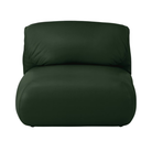 The Leather Luva Modular Armless Chair Raise Leather Verde from Herman Miller.