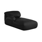 The Leather Luva Modular Chaise Raise Leather Black Left from Herman Miller.