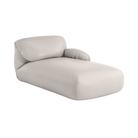 The Leather Luva Modular Chaise Raise Leather Creme Left from Herman Miller.