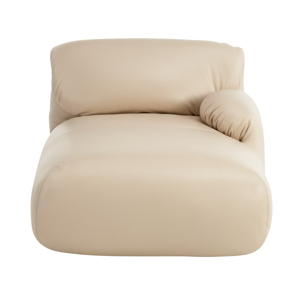 The Leather Luva Modular Chaise Raise Leather Gesso Right from Herman Miller.