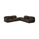 The Leather Luva Modular Corner Sectional Prone Leather Java from Herman Miller.