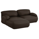 The Leather Luva Modular Two Seater Sectional Prone Leather Java Left from Herman Miller.