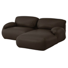 The Leather Luva Modular Two Seater Sectional Prone Leather Java Right from Herman Miller.