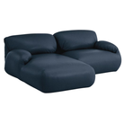 The Leather Luva Modular Two Seater Sectional Prone Leather Sail Left from Herman Miller.