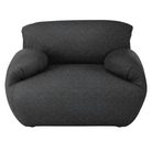 The Luva Modular Armchair from Herman Miller in Heathered Black Cozy upholstery.