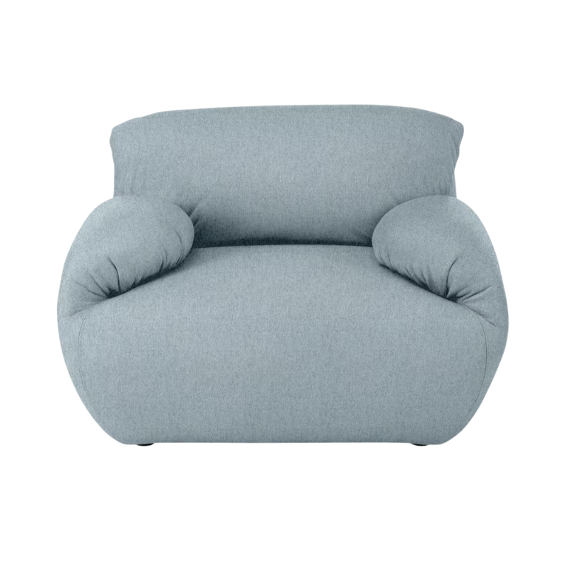 The Luva Modular Armchair Cozy Heathered Blue Grey from Herman Miller.