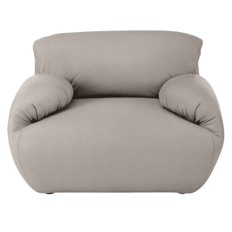 The Luva Modular Armchair from Herman Miller in Heathered Rye Grass Cozy upholstery.