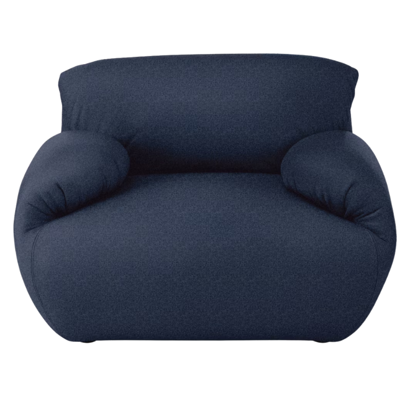 The Luva Modular Armchair from Herman Miller in Heathered Twilight Cozy upholstery.