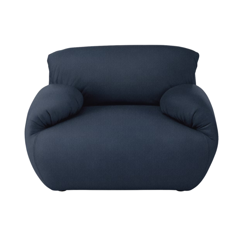 The Luva Modular Armchair Pebble Weave Lapis from Herman Miller.