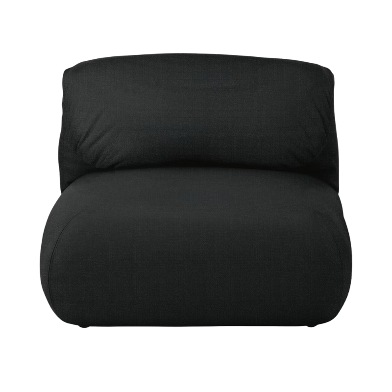 The Luva Modular Armless Pebble Weave Cinder from Herman Miller.