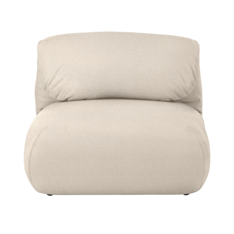 The Luva Modular Armless Pebble  Weave Ecru from Herman Miller.