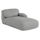 The right Luva Modular Chaise from Herman Miller in Warm Grey Cozy upholstery.