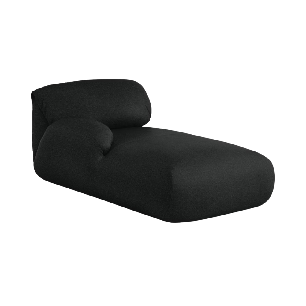 The Luva Modular Chaise Pebble Weave Cinder Left from Herman Miller.