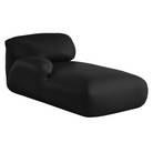 The Leather Luva Modular Chaise Prone Leather Obsidian Left from Herman Miller.