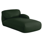 The Leather Luva Modular Chaise Prone Leather Vine Right from Herman Miller.