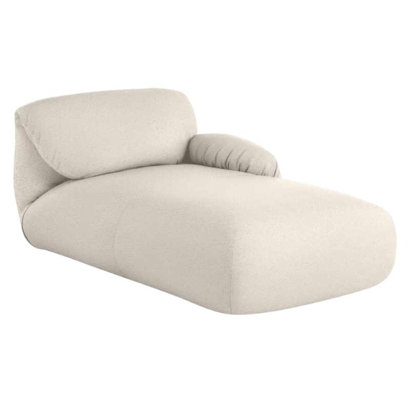 The right Luva Modular Chaise from Herman Miller in Warm White Whim upholstery.