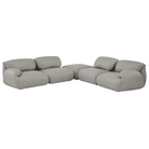 The Luva Modular Corner Sectional from Herman Miller in Heathered Cool Grey Cozy upholstery.