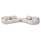 Fold up, down, or reconfigure as you please. The Luva Modular Sectional presents timeless beauty in an inventive form. Created by designer Gabriel Tan, Luva is a case study for probing at the intersections of art, design, and culture. The sectional's elemental form is inspired by the soft-rolled tops of Japanese futons and the padded tactility of a boxing glove.