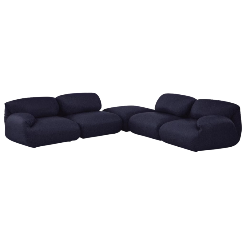 The Luva Modular Corner Sectional from Herman Miller in Navy Whim upholstery.